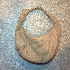Faux Suede Woven Bag